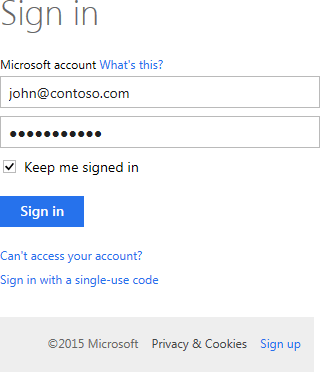 Sign into Microsoft OneDrive.